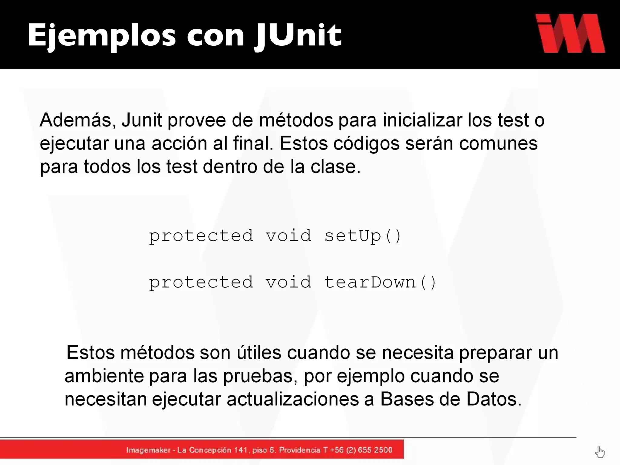 Ejemplos con JUnit 