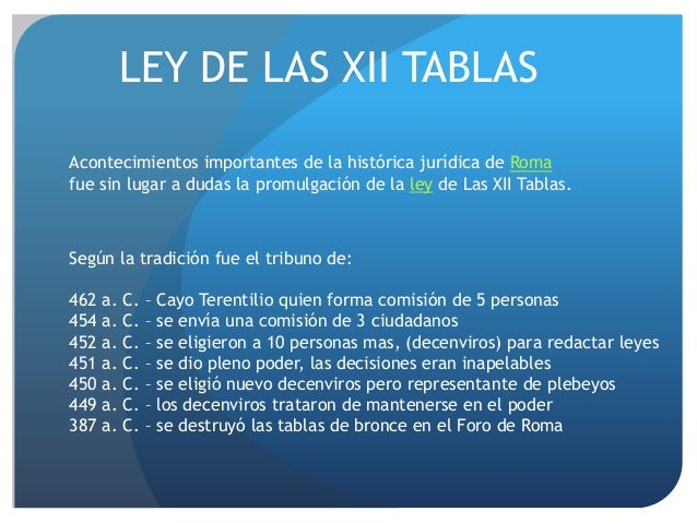 Charla ley 12 tablas