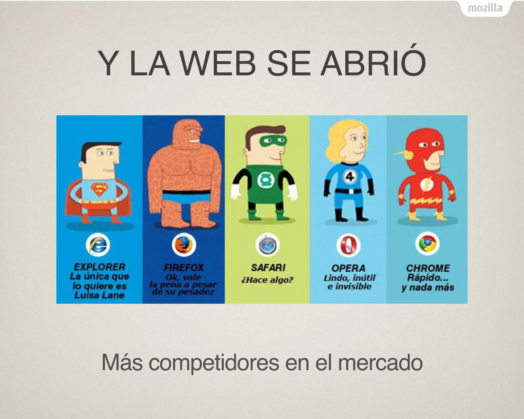 Y LA WEB SE ABRIÓ
Más competidores en el mercado