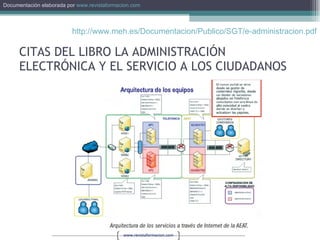 CITAS DEL LIBRO LA ADMINISTRACIÓN ELECTRÓNICA Y EL SERVICIO A LOS CIUDADANOS http://www.meh.es/Documentacion/Publico/SGT/e-administracion.pdf 
