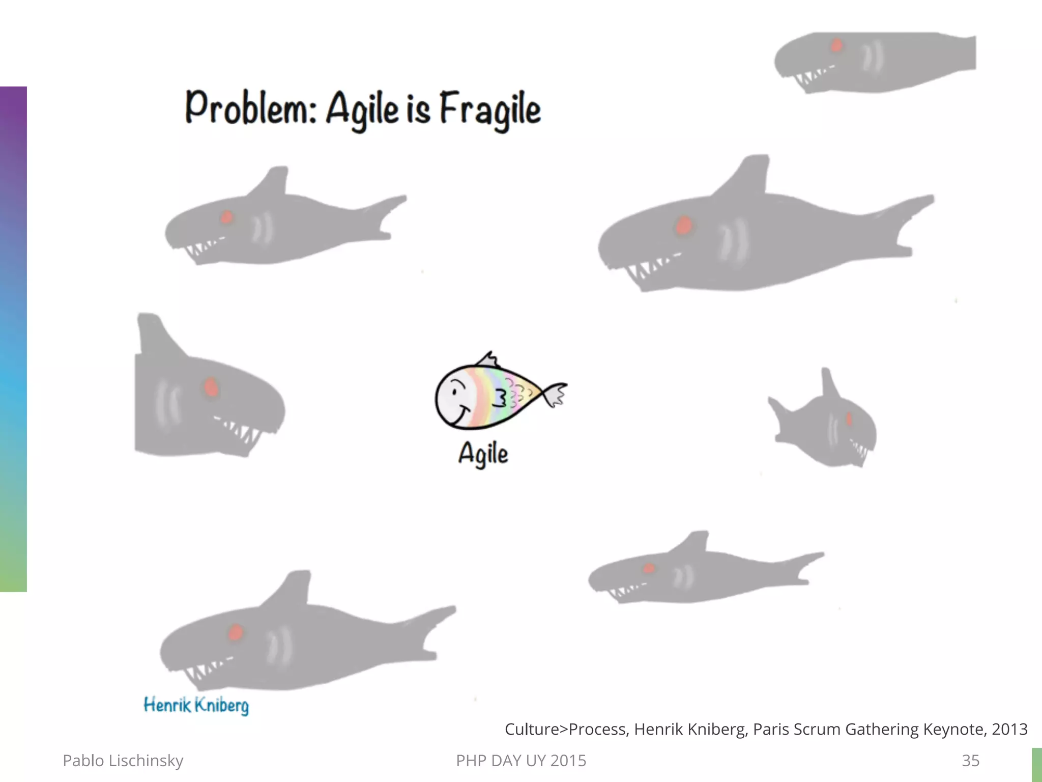 Pablo Lischinsky PHP DAY UY 2015 35
Culture>Process, Henrik Kniberg, Paris Scrum Gathering Keynote, 2013
 