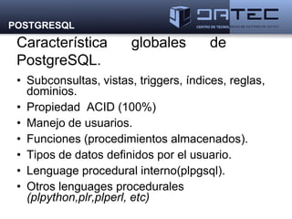 Evolución y avances del Gestor PostgreSQL | PDF