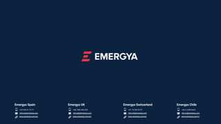 www.emergya.com/es
Emergya Spain
+34 954 51 75 77
info-es@emergya.com
www.emergya.com/en
Emergya UK
+44 7482 894 595
info-uk@emergya.com
www.emergya.com/en
Emergya Switzerland
+41 79 290 52 97
info-ch@emergya.com
www.emergya.com/cl
Emergya Chile
+56 2 2348 6403
info-cl@emergya.com
 