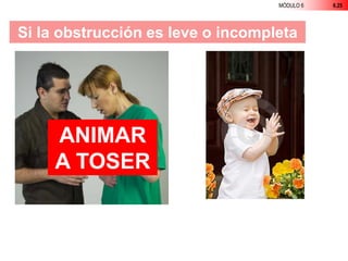 MÓDULO 6 6.25
Si la obstrucción es leve o incompleta
ANIMAR
A TOSER
 