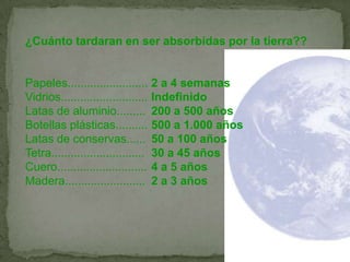 Cada vez hay más residuos y se agotan los recursos naturales necesarios para crear nueva materia.