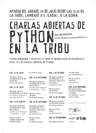 Charlas abiertaspythonlatribu2010