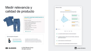 Medir relevancia y
calidad de producto
© 2024 Blinders Group
All rights reserved
grupo-blinders
 
