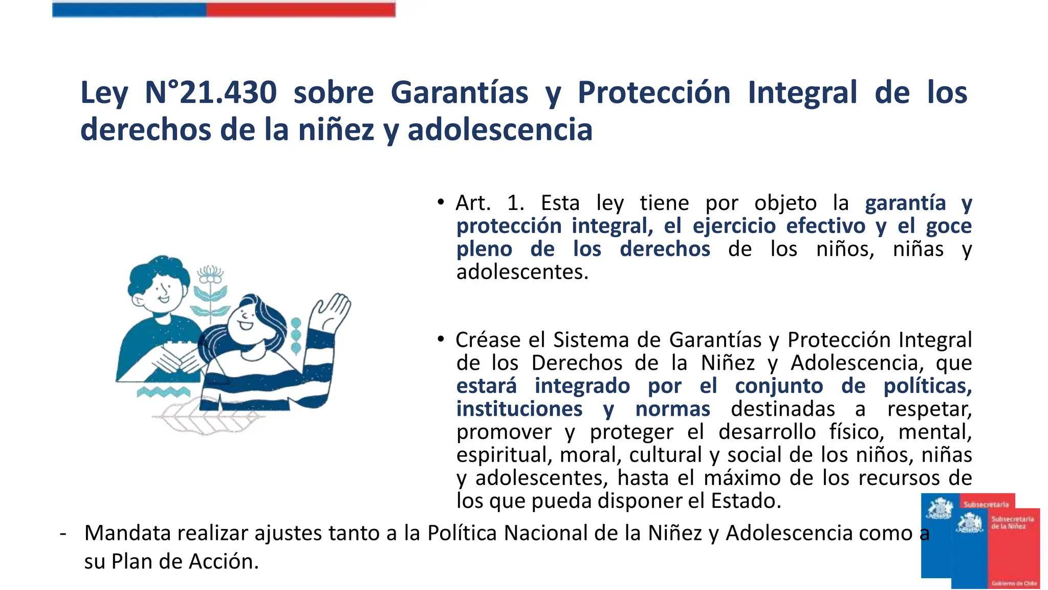 Ley 21.430 sobre la niñez y adolescencia. Garantias y proteccion de los ...