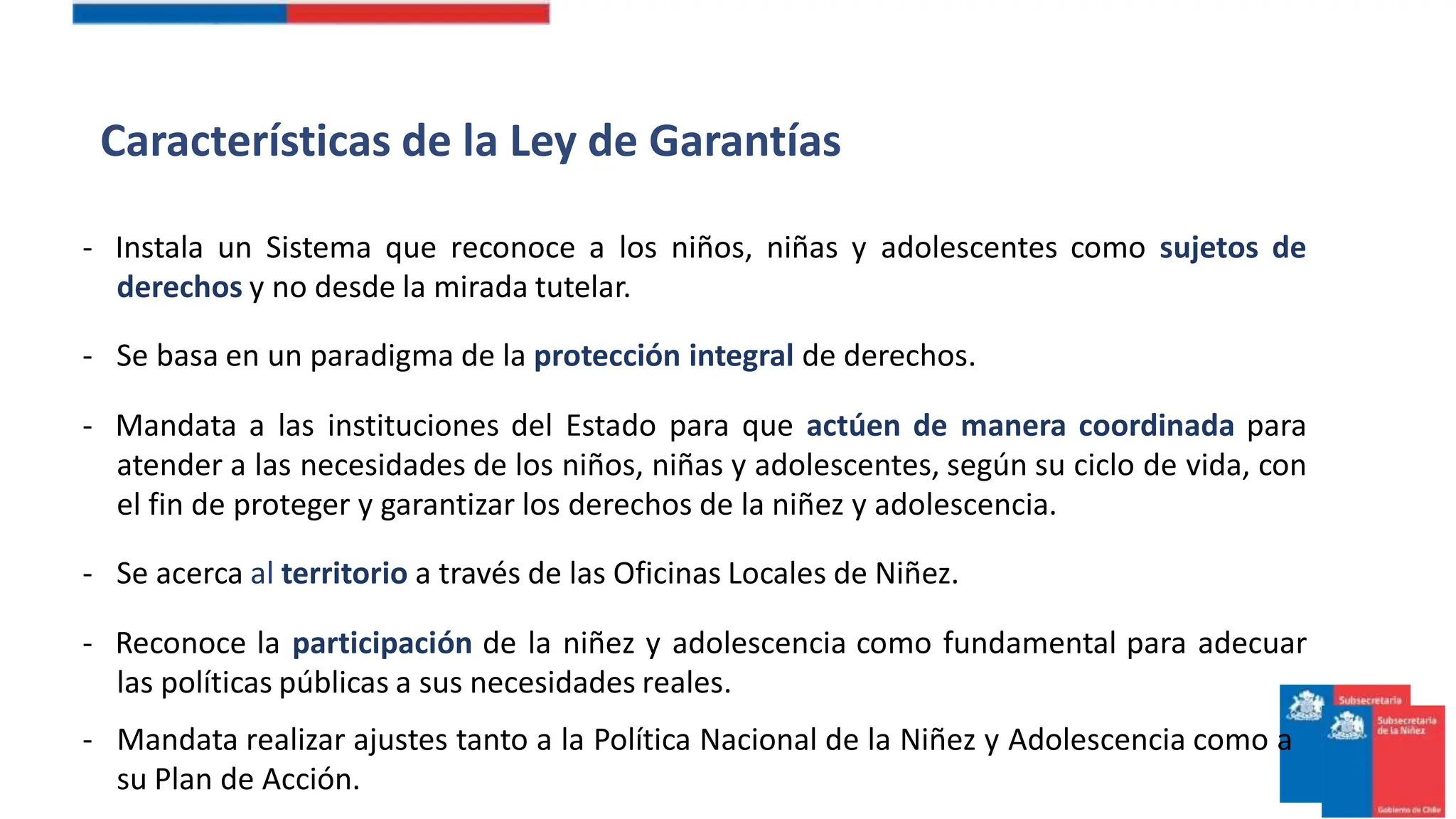 Ley 21.430 sobre la niñez y adolescencia. Garantias y proteccion de los ...