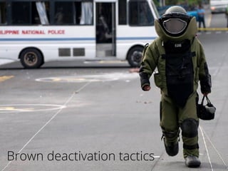 Brown deactivation tactics
 