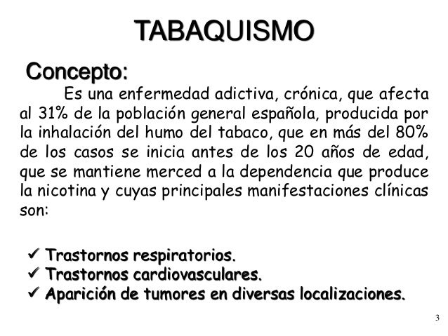 Los tipos de las dependencias en el fumar