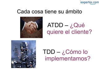 Pero en el lado técnico, al menos, podemos ser ágiles for i in iteration: Escuchar     (de primera mano, del cliente) 