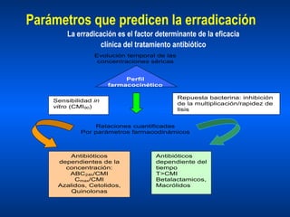Parámetros que predicen la erradicación  La erradicación es el factor determinante de la eficacia clínica del tratamiento antibiótico 