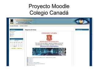Proyecto Moodle Colegio Canadá 
