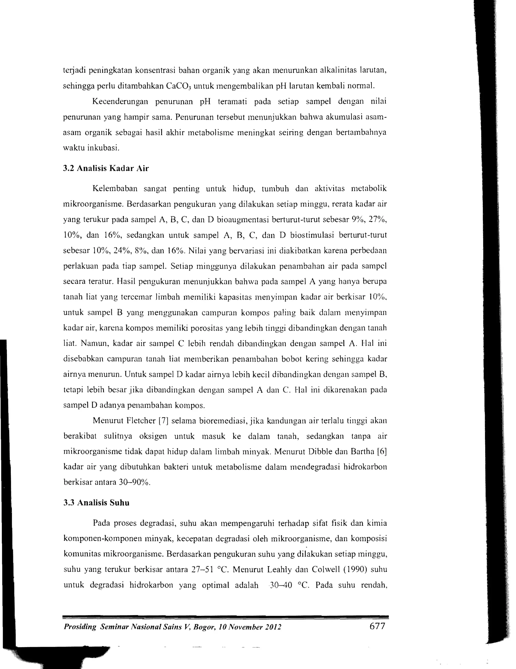 BIOREMEDIASI SENYAWA HIDROKARBON PADA TANAH TERCEMAR LIMBAH MINYAK BERA ...