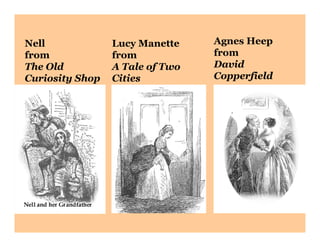 Nell             Lucy Manette    Agnes Heep
from             from            from
The Old          A Tale of Two   David
Curiosity Shop   Cities          Copperfield
 