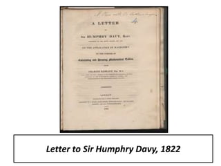 Letter to Sir Humphry Davy, 1822
 