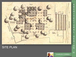 A
R
C
H
I
T
E
C
T
U
R
A
L
D
E
S
I
G
N
IV
CHARLES CORREA
SITE PLAN
 