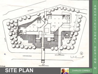 A
R
C
H
I
T
E
C
T
U
R
A
L
D
E
S
I
G
N
IV
CHARLES CORREASITE PLAN
 