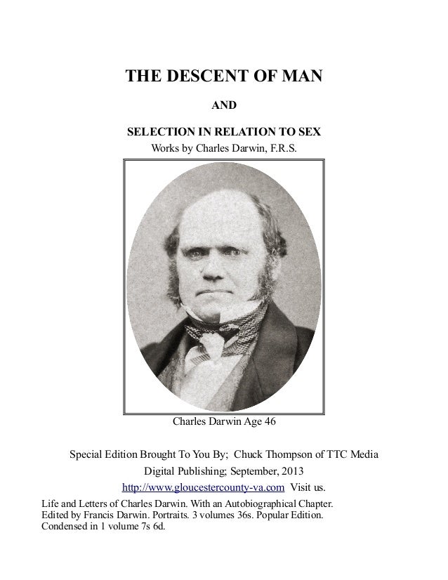 The Race Of Man By Charles Darwin