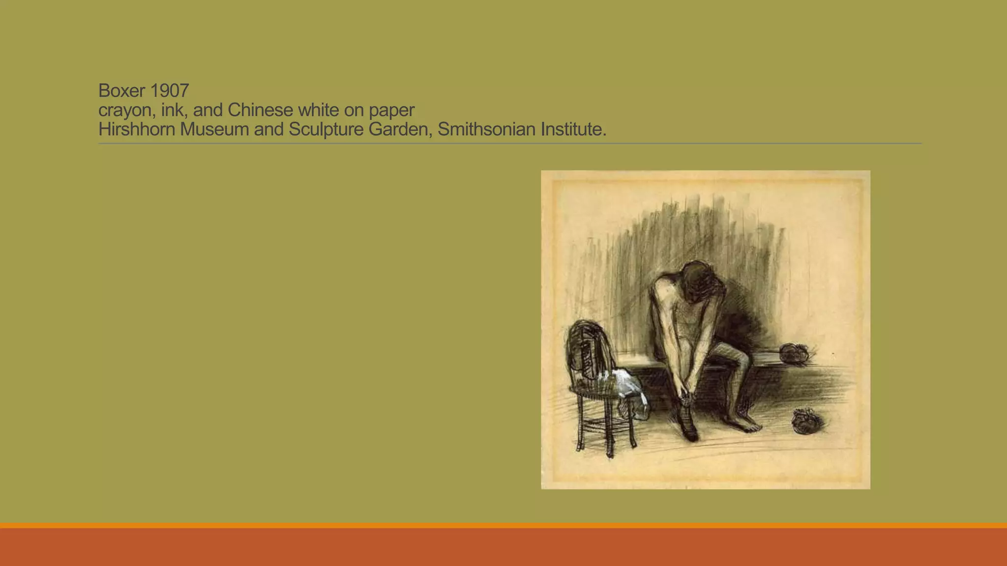 Boxer 1907
crayon, ink, and Chinese white on paper
Hirshhorn Museum and Sculpture Garden, Smithsonian Institute.
 