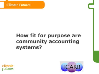 How fit for purpose are community accounting systems? Climate Futures 