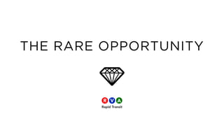 THE RARE OPPORTUNITY
 