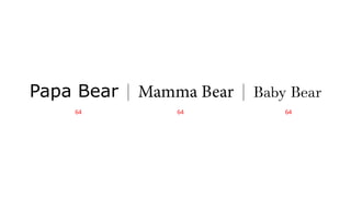 Papa Bear | Mamma Bear | Baby Bear
64 64 64
 