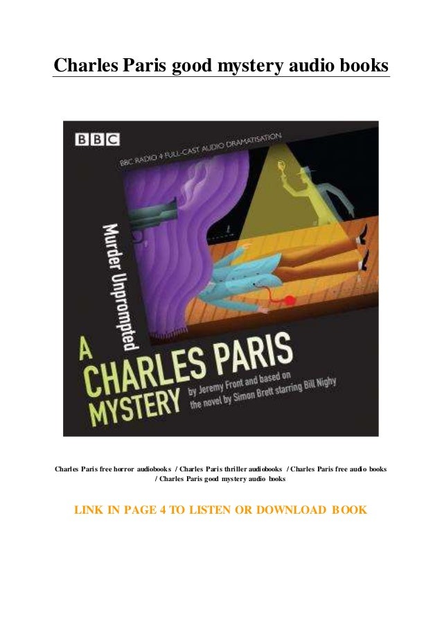 Charles Paris Good Mystery Audio Books