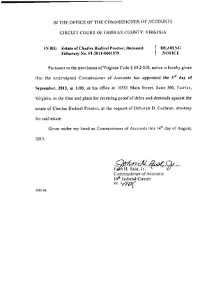 Charles r. proctor hearing notice