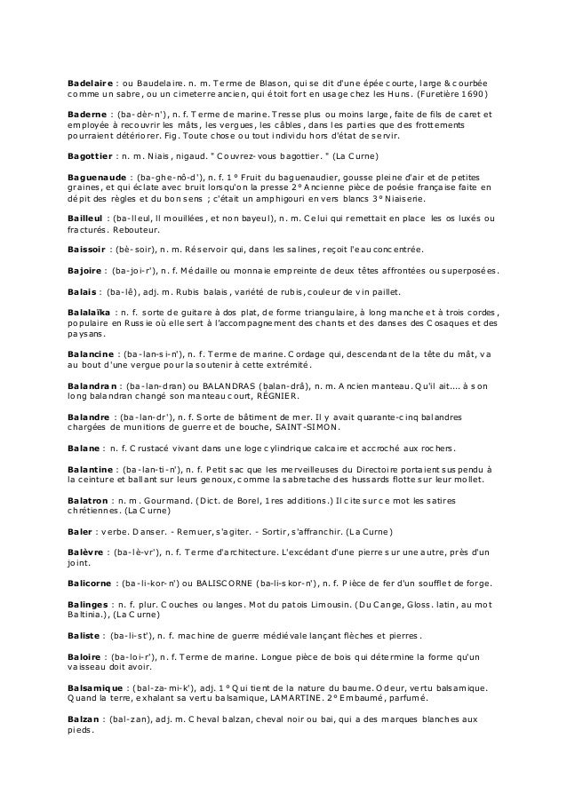 Charles Sabatier Petit Dictionnaire Des Mots Rares Et Anciens De La