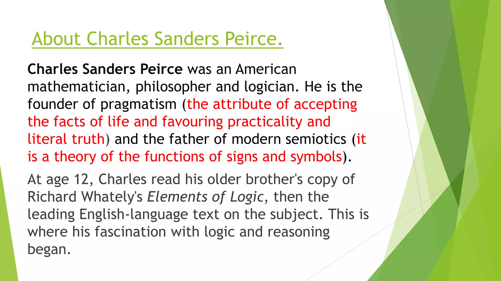 Charles Sanders Peirce | PPTX
