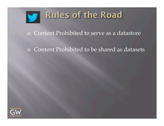 ¨ 

Content Prohibited to serve as a datastore

¨ 

Content Prohibited to be shared as datasets

 