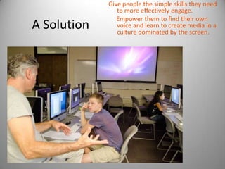 A Solution

Give people the simple skills they need
to more effectively engage.
Empower them to find their own
voice and l...