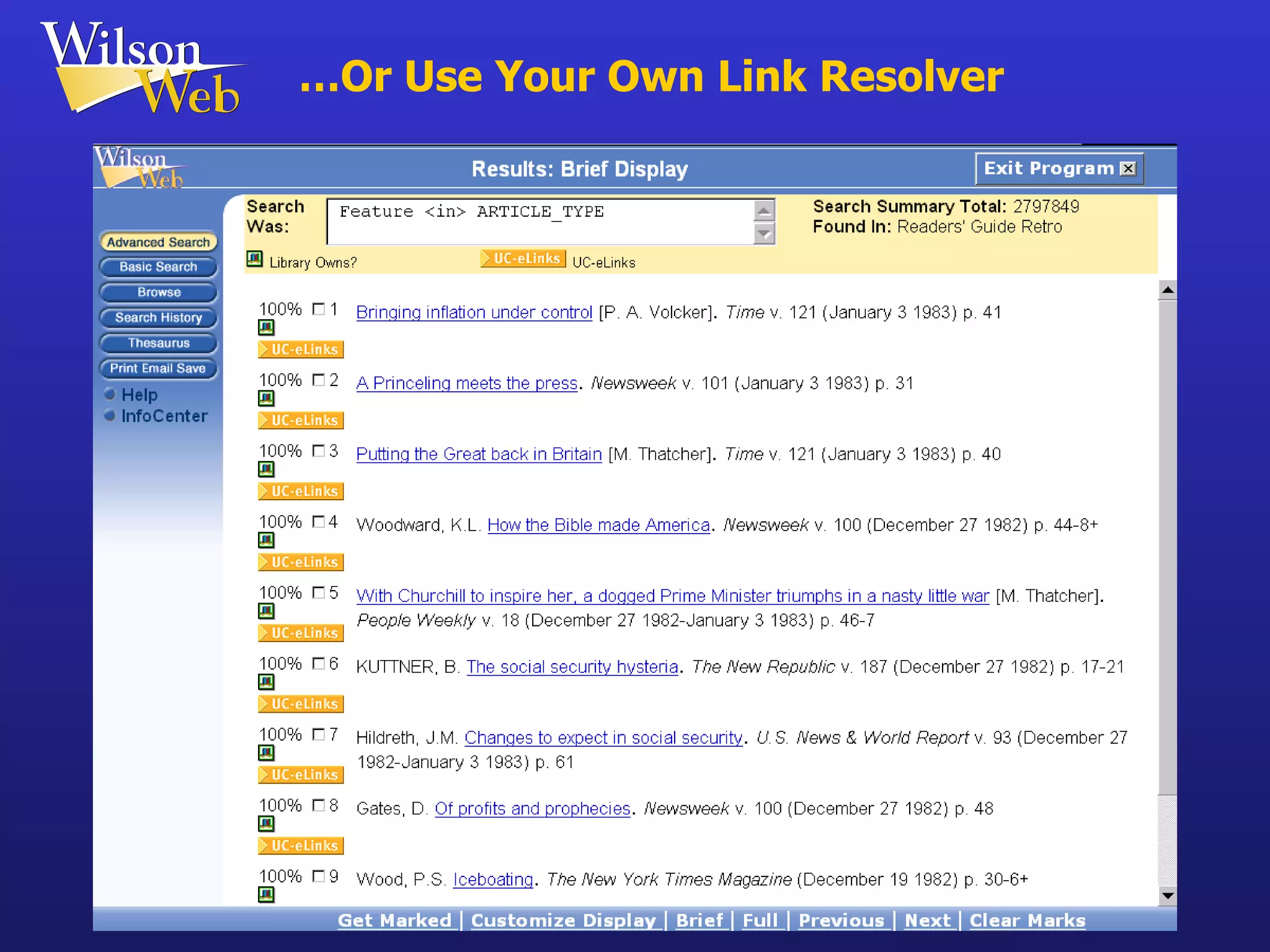… Or Use Your Own Link Resolver 