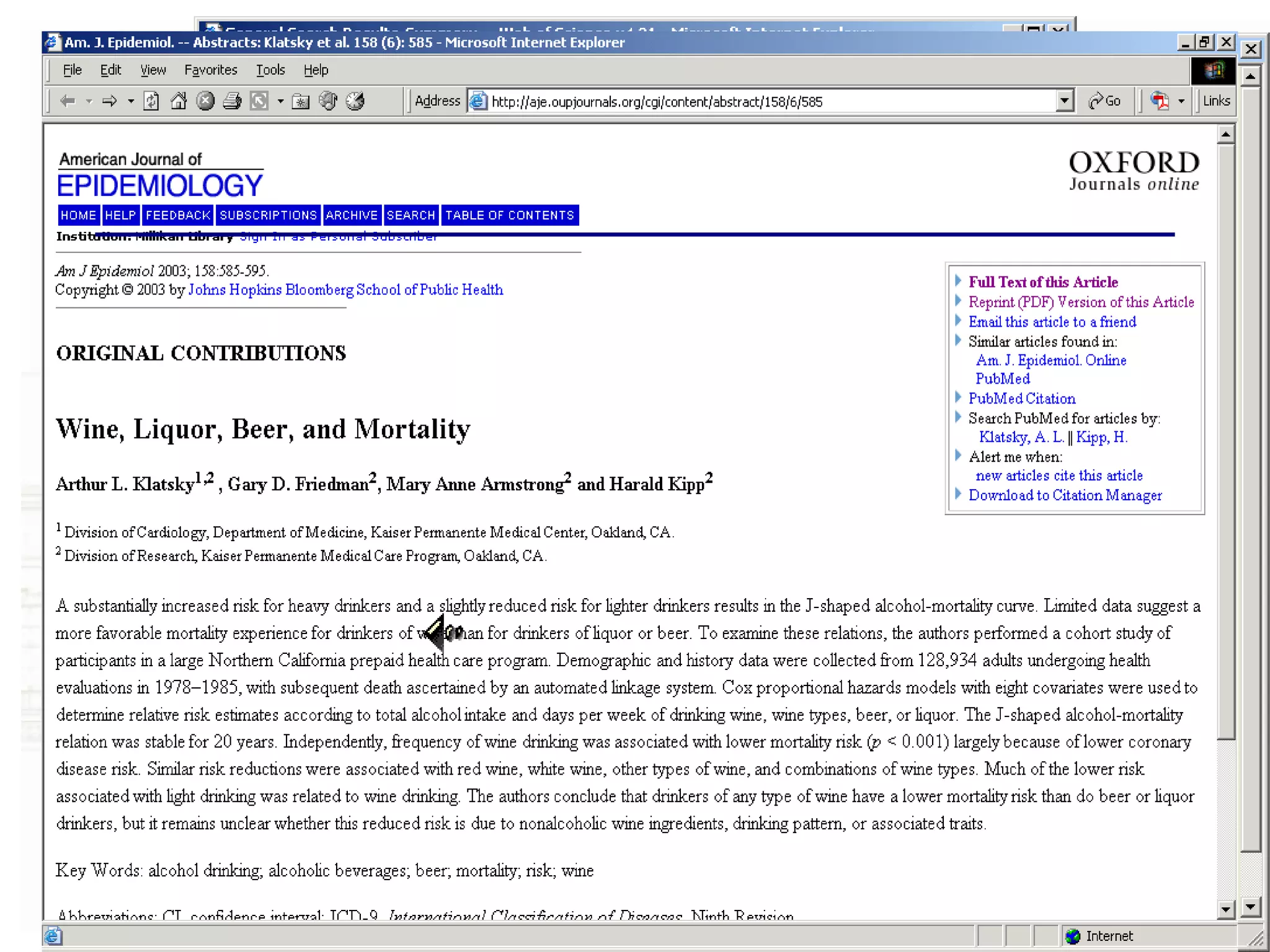 SFX in ACTION Here are a few examples of how SFX works, in real life....Let's start in the  Web of Science , do some searching, get some articles, see what our other options are... 