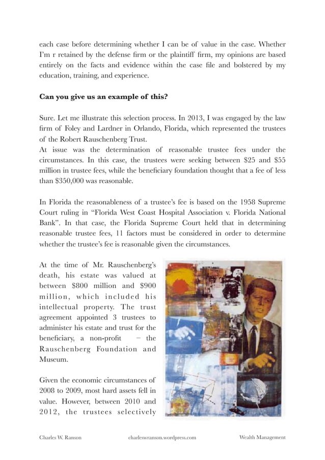 Charles W. Ranson - The Rauschenberg Foundation - a Case | PDF
