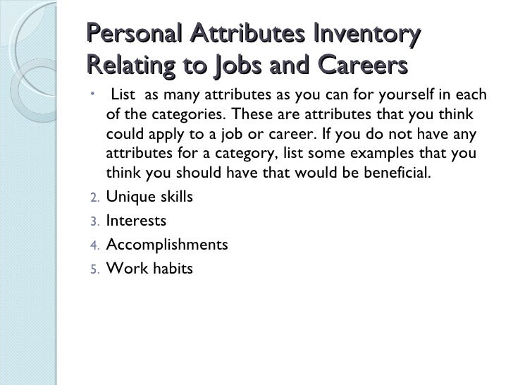 personal attributes