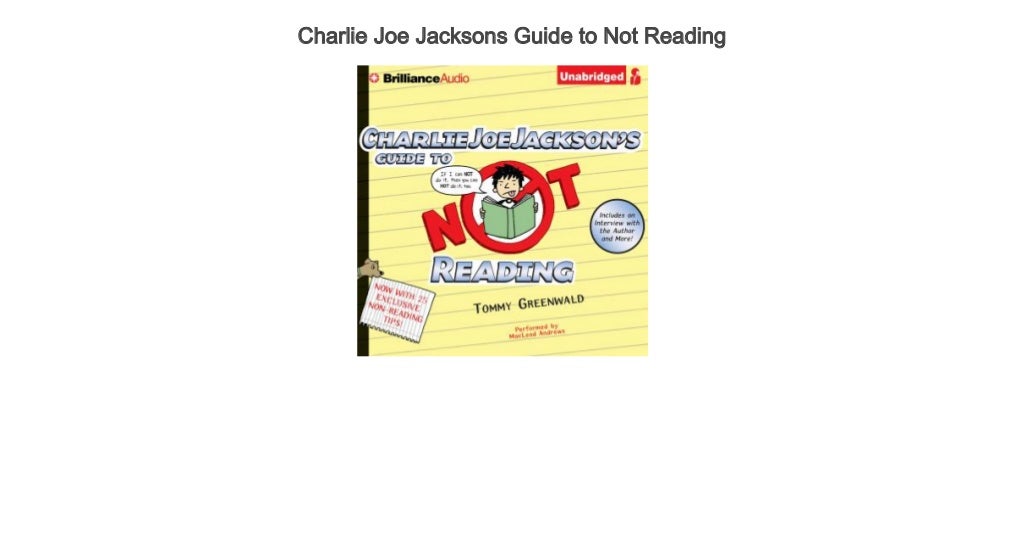 Free Audiobooks Online Charlie Joe Jacksons Guide To Not Reading