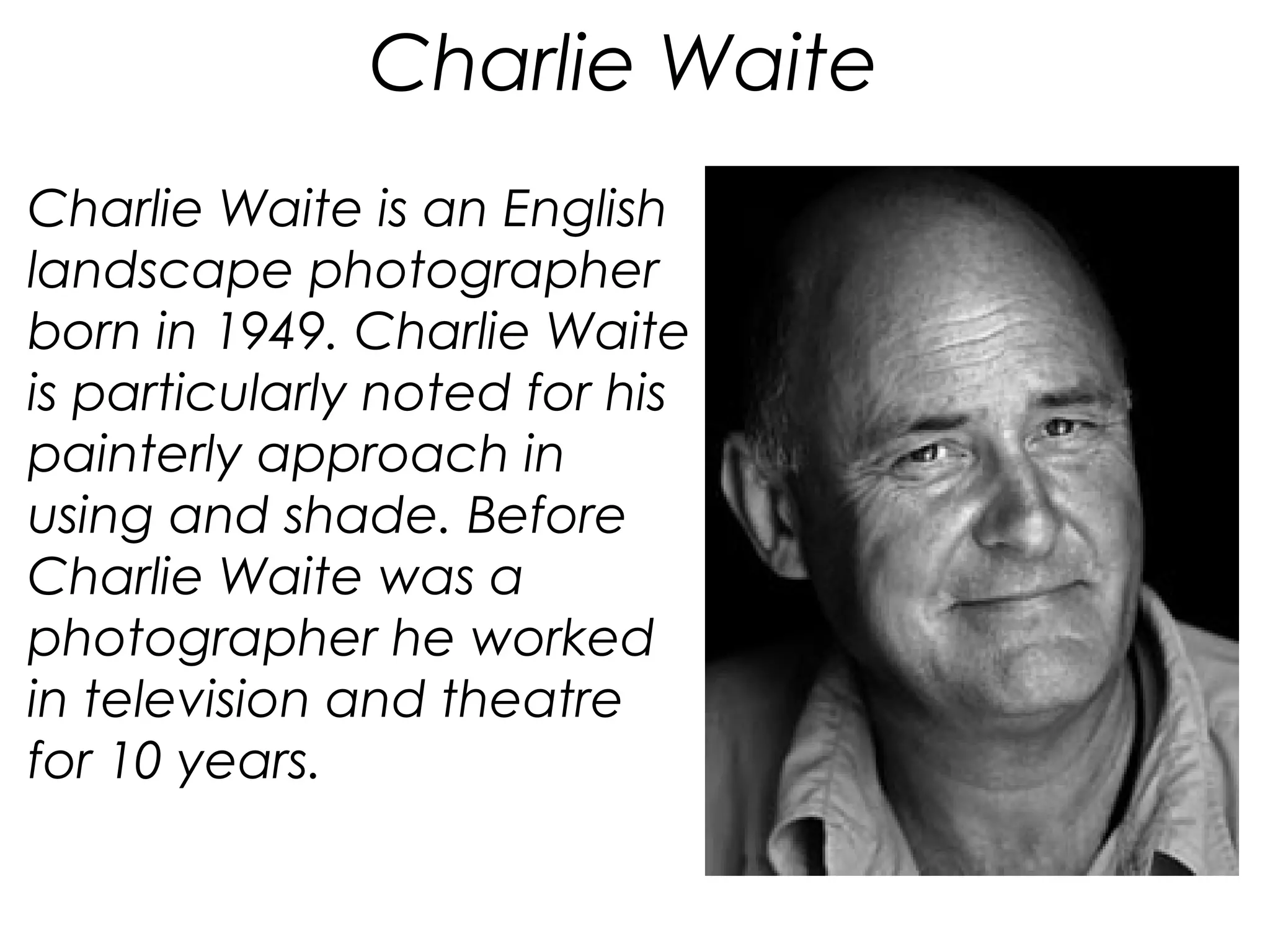 Charlie waite research | PPT
