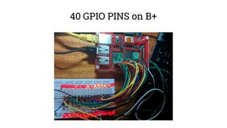 40 GPIO PINS on B+ 
 