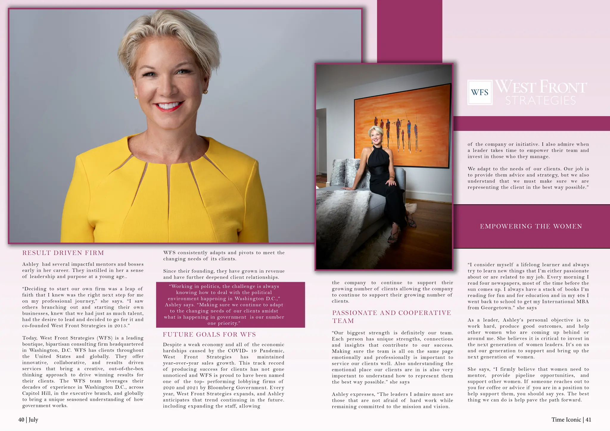 Time Iconic | 41
40 | July