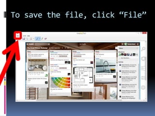 To save the file, click “File”
 