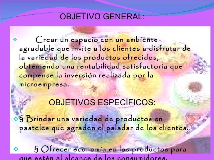 Objetivo General De Una Pasteleria Y Reposteria es.slideshare.net
