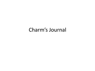 Charm’s Journal
 