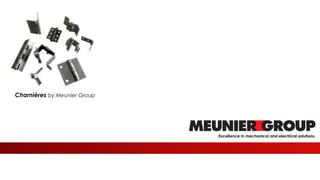 Meunier
Excellence in mechanical and electrical solutions
Charnières by Meunier Group
 