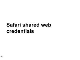34 
Safari shared web credentials  