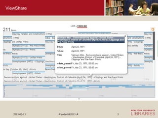ViewShare




   2013-02-13   ☭ code4lib2013 ☭   5
 