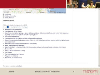 Linked Ancient World Data Institute2013-05-31 28
 