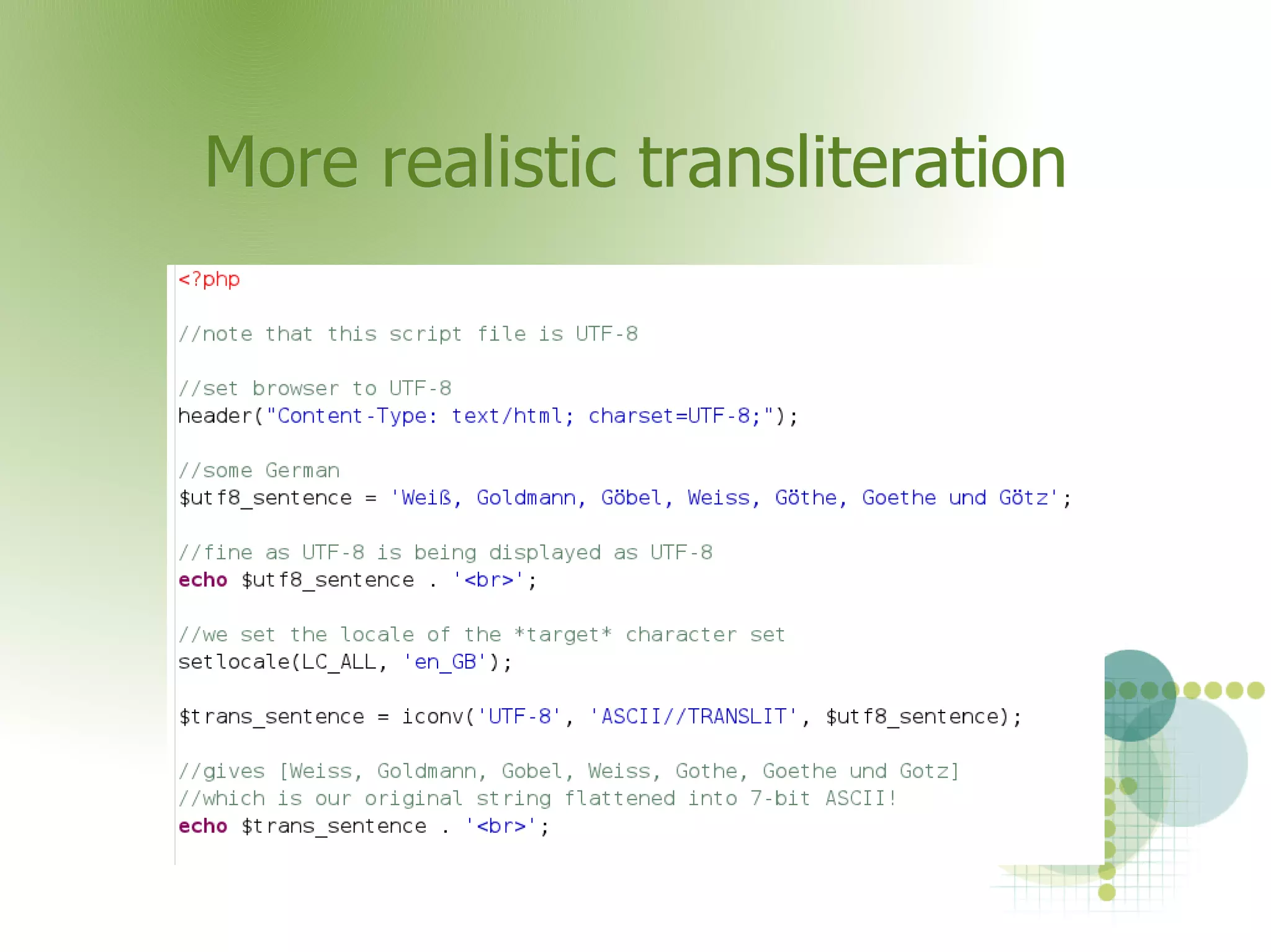 Mojibake in German More severe now, umlauted vowels ( ä, ö and ü ) have garbled 